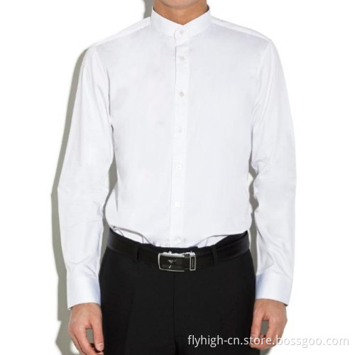 Men's Soft White Logo Embroidered Shirt